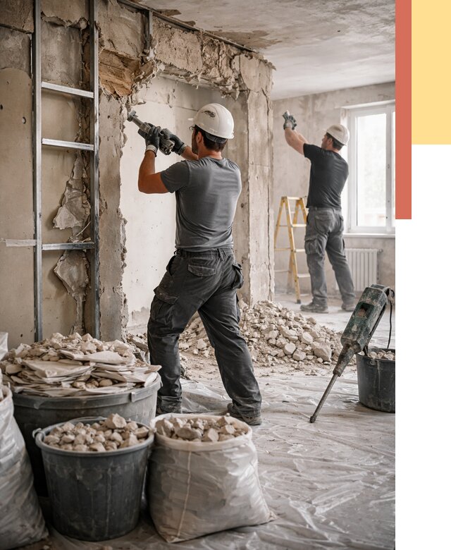 Демонтажные работы в Прокопьевске от 2791 руб. — услуги и цена под ключ | ОТДЕЛОЧНИК-Прк