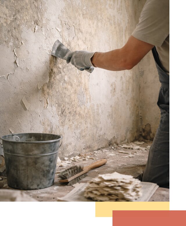 Удаление старой краски со стен в Прокопьевске качественно и быстро