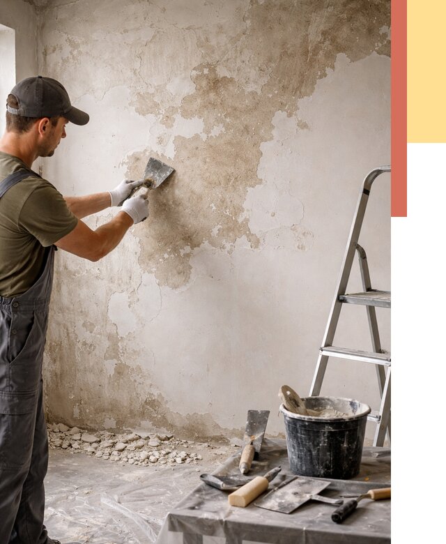 Снятие старой шпаклевки в Прокопьевске от 1912 руб. — быстро и недорого | ОТДЕЛОЧНИК-Прк