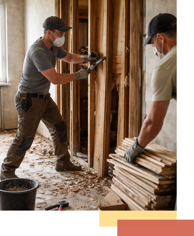 Демонтаж деревянных перегородок в Прокопьевске быстро и аккуратно