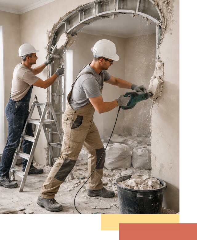 Демонтаж гипсокартонной арки в Прокопьевске быстро и аккуратно