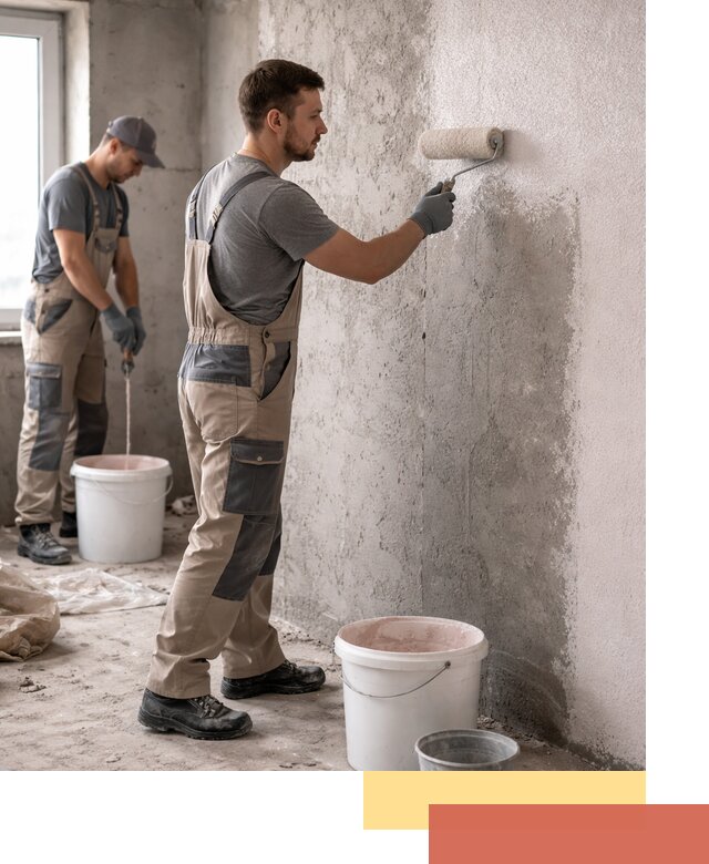 Нанесение бетоноконтакта на стены в Прокопьевске для последующей отделки