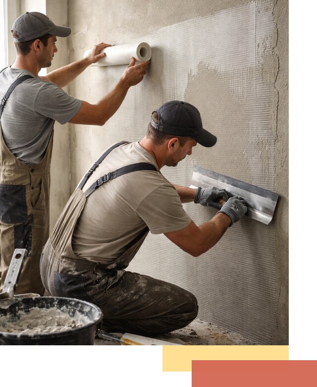 Армирование стен стеклосеткой в Прокопьевске для прочной отделки