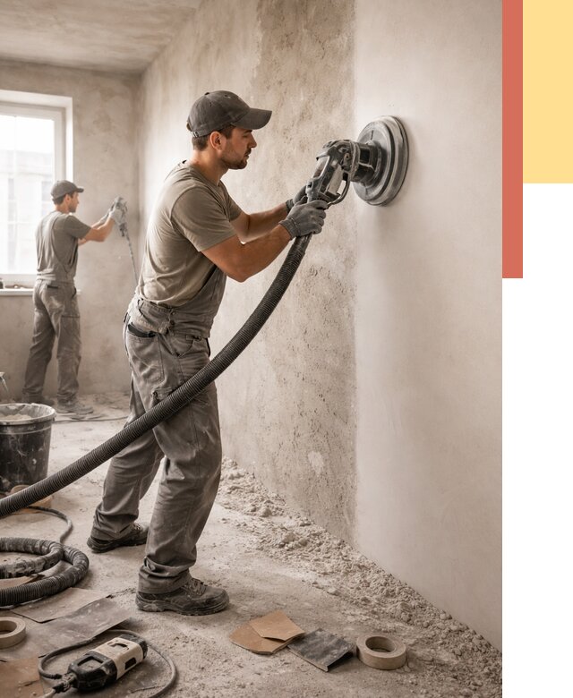 Шлифовка стен в Прокопьевске от 1240 руб/м2 — быстро и недорого | ОТДЕЛОЧНИК-Прк