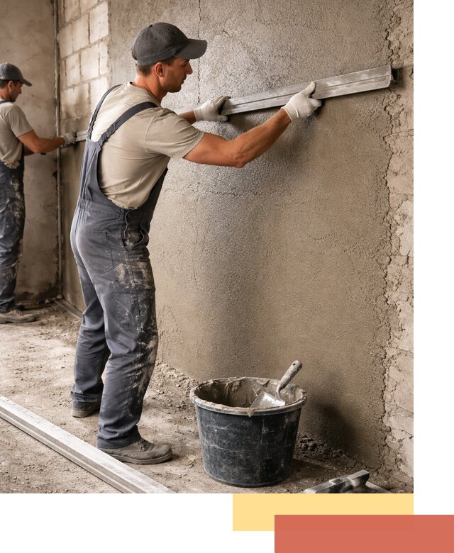 Штукатурка стен цементно-песчаная в Прокопьевске профессионально