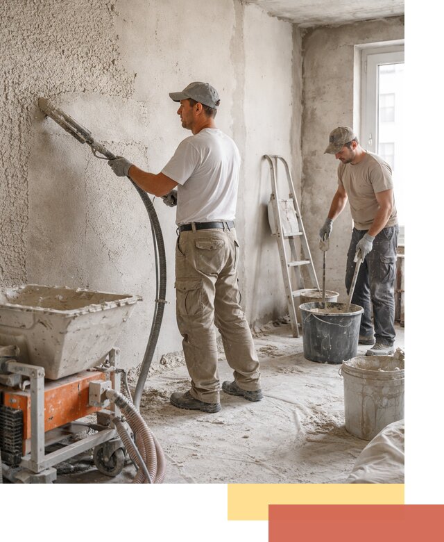 Машинная штукатурка стен в Прокопьевске — быстро и качественно