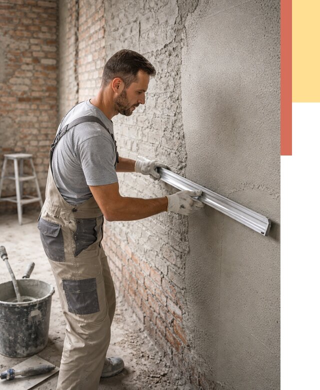 Штукатурка кирпичных стен в Прокопьевске от 4652 руб/м2 — быстро и недорого | ОТДЕЛОЧНИК-Прк