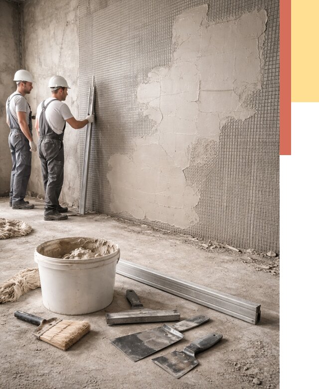 Штукатурка стен по сетке в Прокопьевске от 5685 руб./м2 — быстро и недорого | ОТДЕЛОЧНИК-Прк