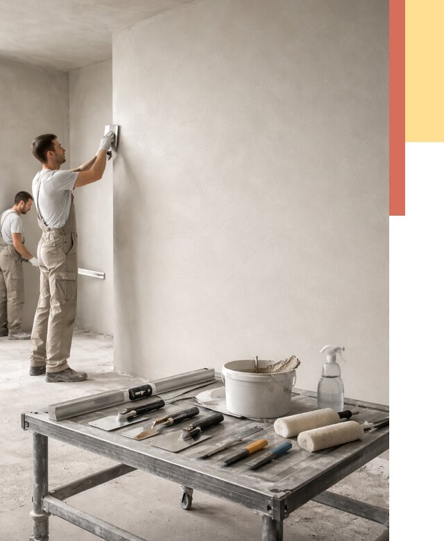 Штукатурка стен под покраску в Прокопьевске от 4652 руб./м² — качественно и недорого | ОТДЕЛОЧНИК-Прк