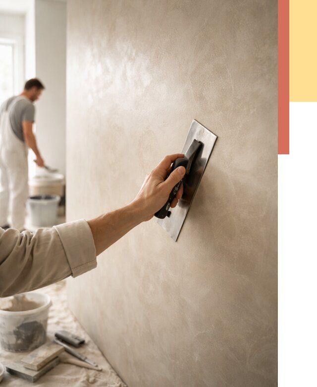 Венецианская штукатурка в Прокопьевске от 3618 руб/м² — нанесение стен под ключ | ОТДЕЛОЧНИК-Прк