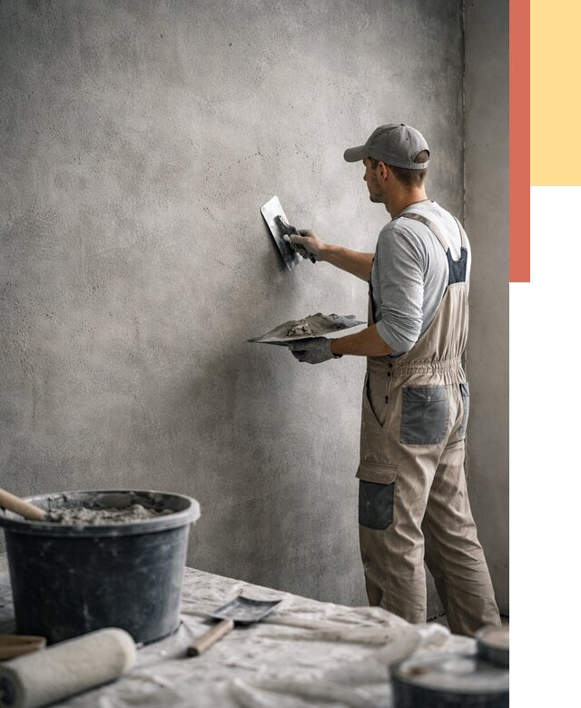 Декоративная штукатурка под бетон в Прокопьевске от 2584 руб./м² — нанесение под ключ | ОТДЕЛОЧНИК-Прк