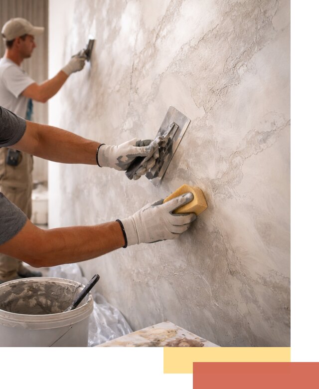 Декоративная штукатурка под мрамор в Прокопьевске для стен и потолков