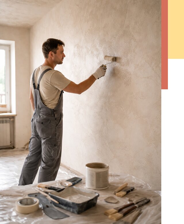 Нанесение лессирующей краски по декоративке в Прокопьевске от 1809 руб. | ОТДЕЛОЧНИК-Прк