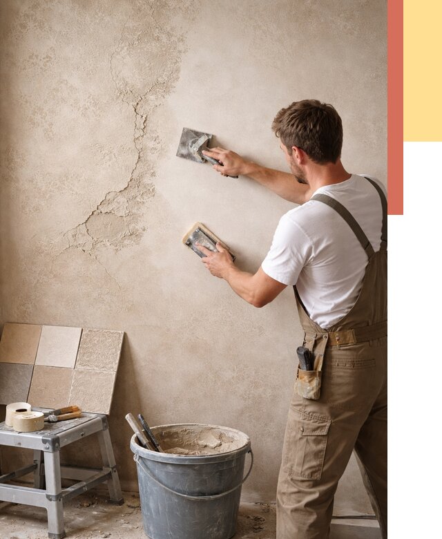 Ремонт декоративной штукатурки в Прокопьевске от 4652 руб. под ключ | ОТДЕЛОЧНИК-Прк