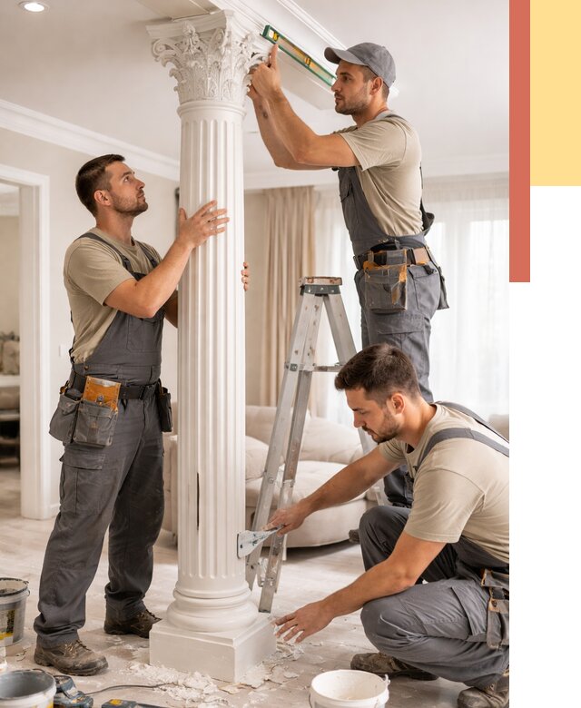 Установка декоративных колонн в Прокопьевске от 12404 руб. под ключ | ОТДЕЛОЧНИК-Прк