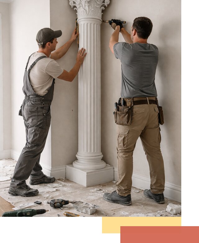 Установка декоративных колонн в Прокопьевске под ключ