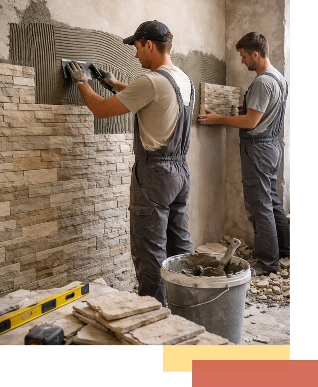 Монтаж искусственного камня в Прокопьевске — облицовка стен и фасадов