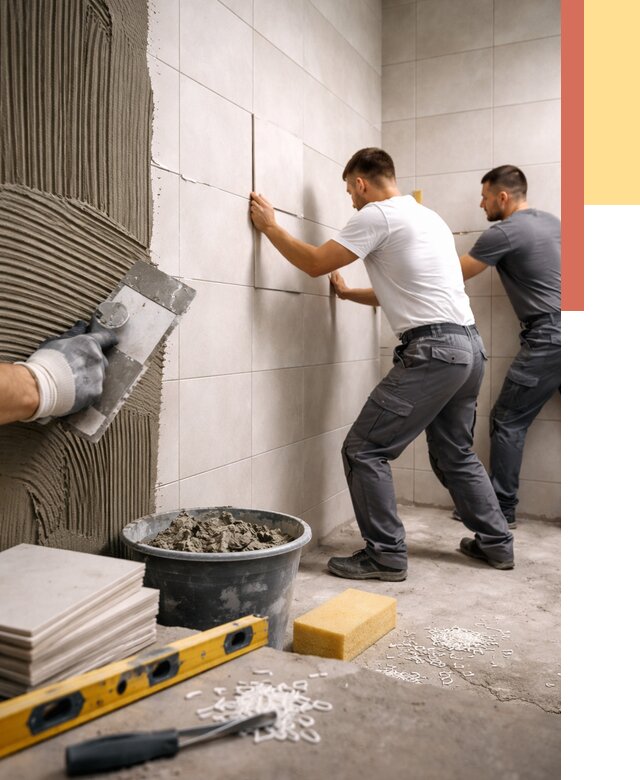 Укладка плитки на стены в Прокопьевске от 879 руб. — качественно и недорого | ОТДЕЛОЧНИК-Прк