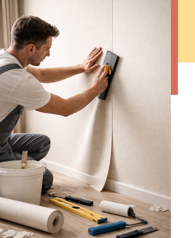 Поклейка виниловых обоев в Прокопьевске от 4652 руб. | Быстро и недорого — ОТДЕЛОЧНИК-Прк