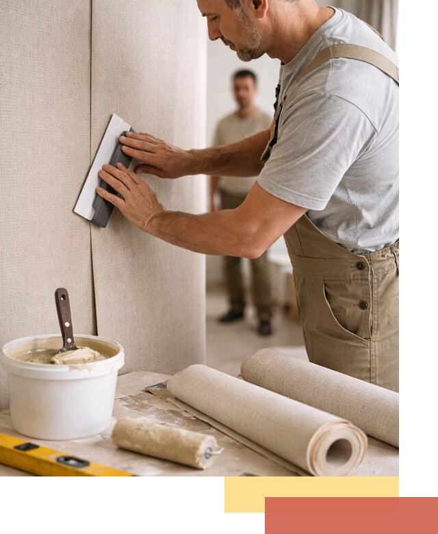 Поклейка текстильных обоев в Прокопьевске профессионально и аккуратно