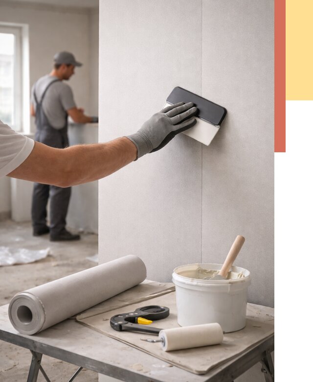 Поклейка обоев под покраску в Прокопьевске от 3618 руб. за м2 | ОТДЕЛОЧНИК-Прк