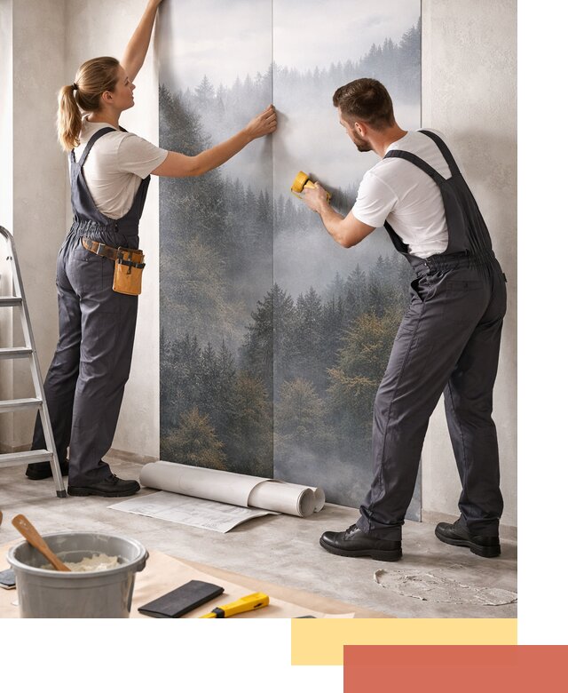 Поклейка фотообоев профессионально в Прокопьевске под ключ