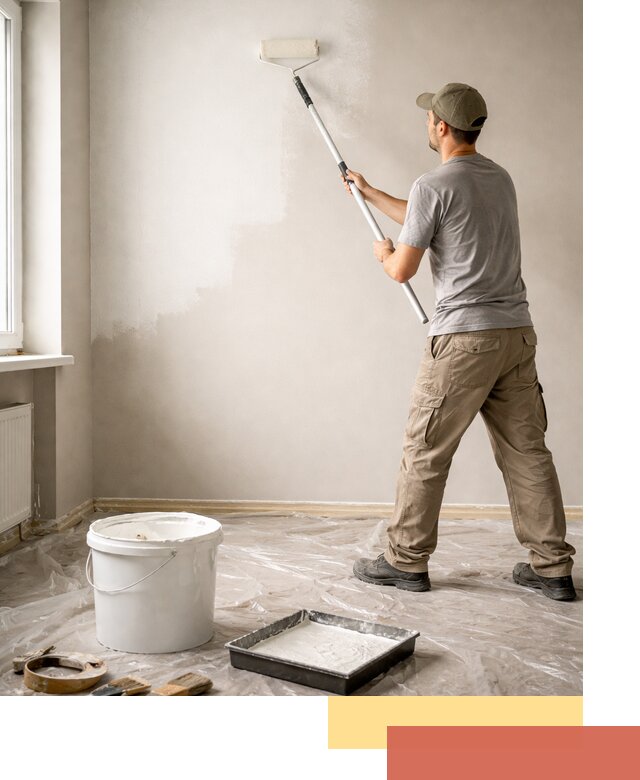 Покраска стен латексной краской в Прокопьевске качественно и быстро