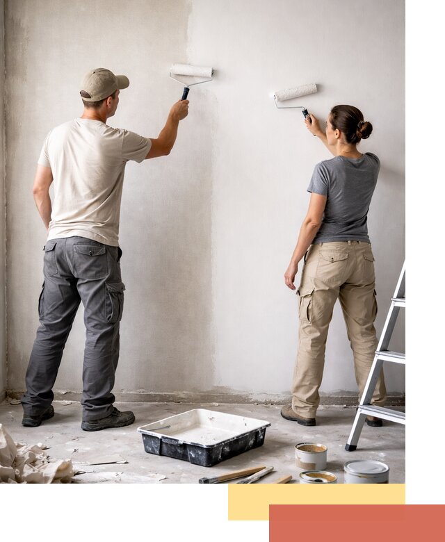 Окраска стен по стеклохолсту в Прокопьевске качественно и долговечно