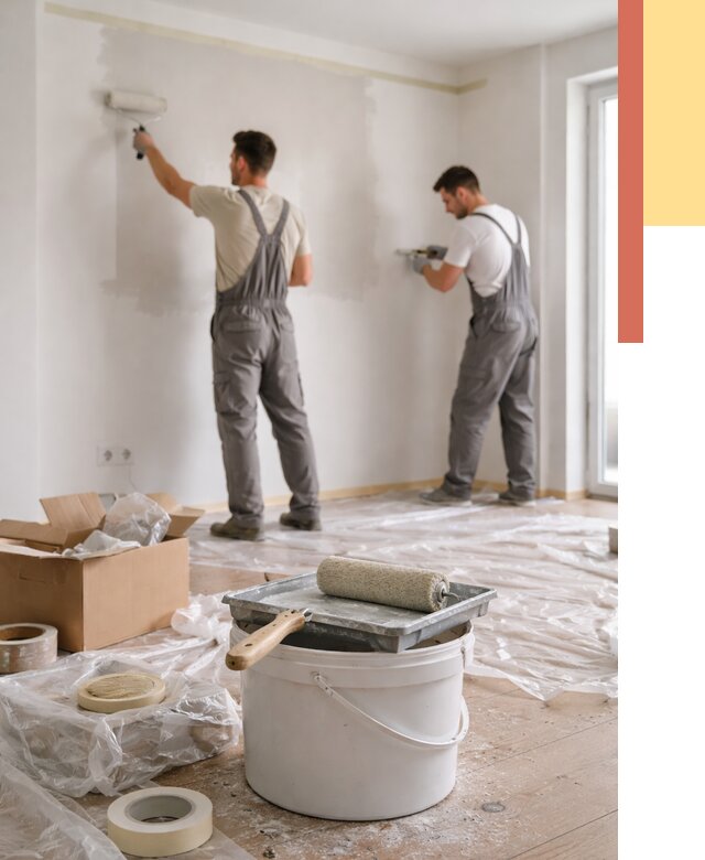 Покраска стен в квартире в Прокопьевске от 2584 руб/м2 — быстро и недорого | ОТДЕЛОЧНИК-Прк