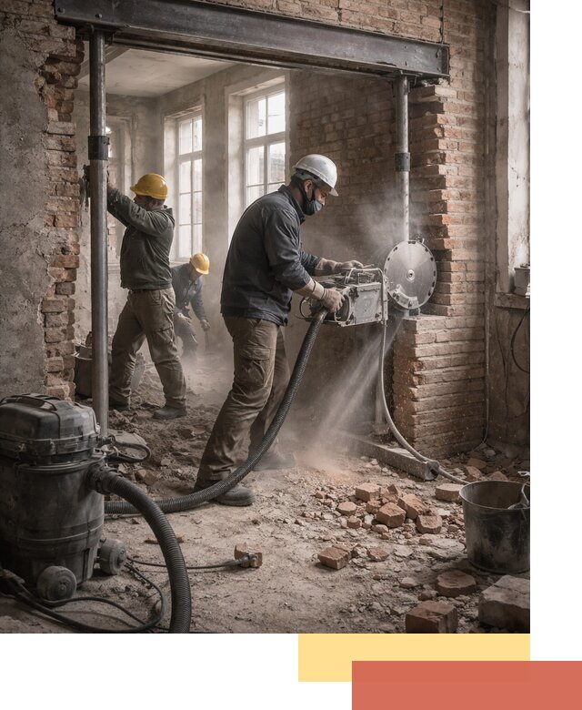 Прорезка проема в стене под дверной или оконный проем в Прокопьевске