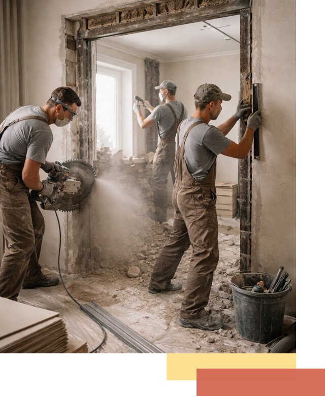 Расширение дверного проема под установку новой двери в Прокопьевске