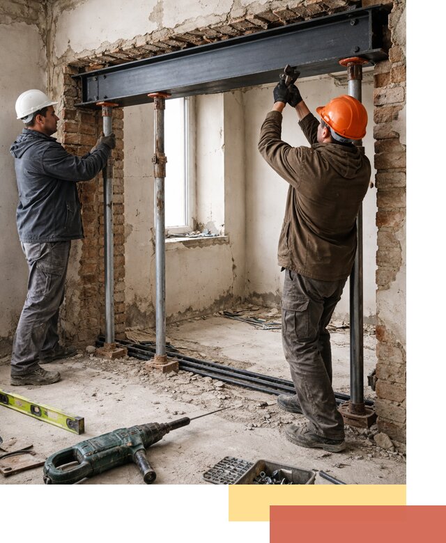 Усиление проема в стене в Прокопьевске для расширения и безопасности