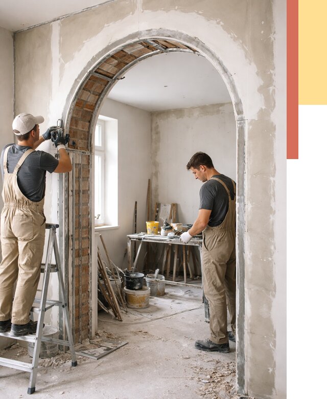 Устройство арочного проема в Прокопьевске от 9820 руб. под ключ — быстро и недорого | ОТДЕЛОЧНИК-Прк