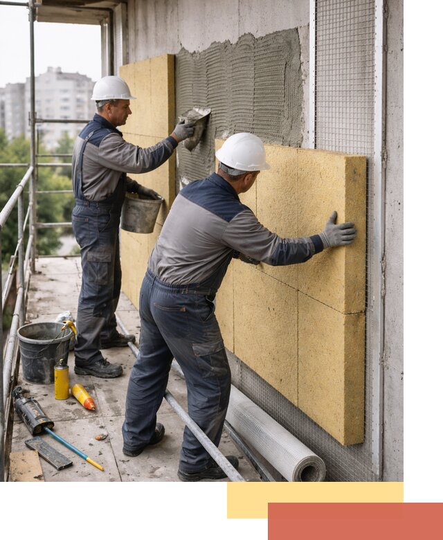 Утепление стен зданий и домов в Прокопьевске качественно и надежно