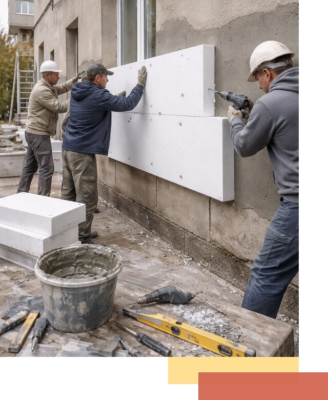 Утепление наружных стен пенопластом в Прокопьевске