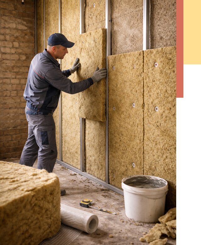 Утепление стен минватой в Прокопьевске от 1395 руб./м2 — недорого и быстро | ОТДЕЛОЧНИК-Прк