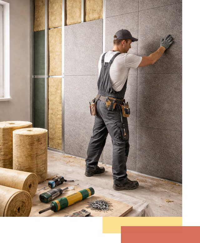 Профессиональная шумоизоляция стен в Прокопьевске для квартиры и офиса