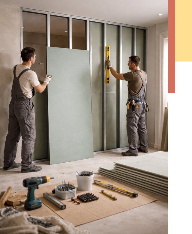 Перегородка из влагостойкого гипсокартона в Прокопьевске от 4962 руб. — монтаж под ключ | ОТДЕЛОЧНИК-Прк