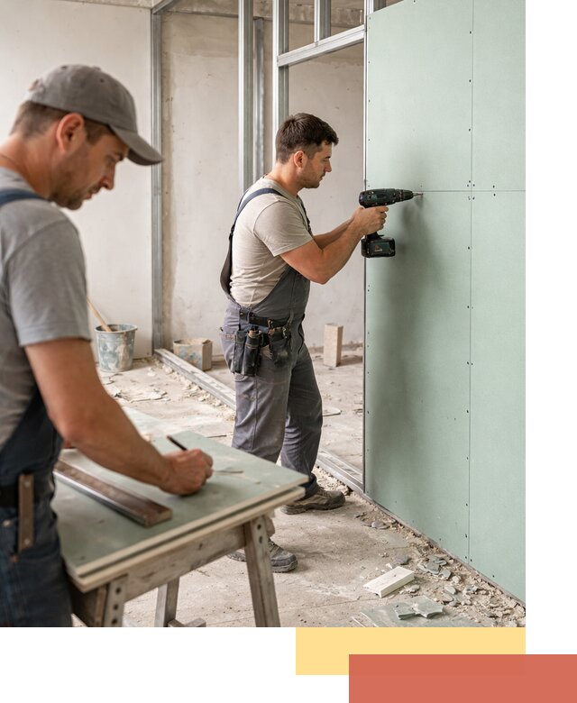 Перегородки из влагостойкого гипсокартона под ключ в Прокопьевске