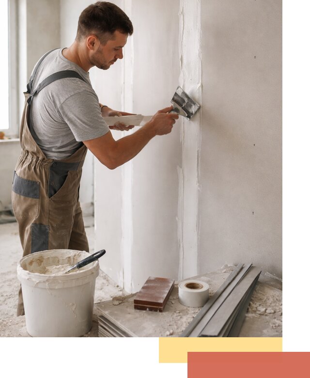 Шпаклевка перегородок из гипсокартона в Прокопьевске качественно и быстро