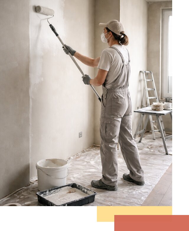 Покраска перегородок из гипсокартона в Прокопьевске качественно и недорого