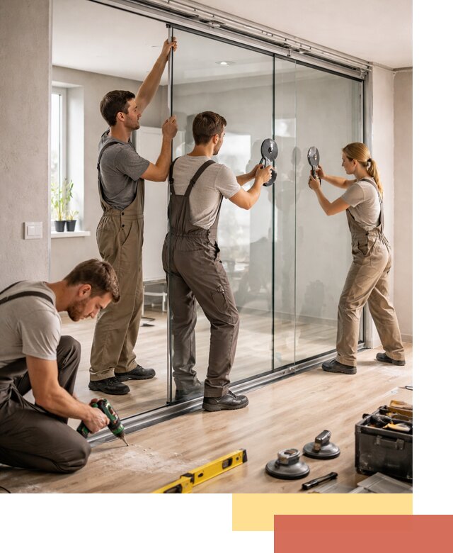 Изготовление стеклянных перегородок на заказ в Прокопьевске