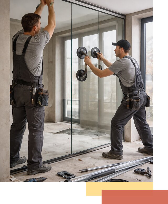 Цельностеклянные перегородки под ключ в Прокопьевске