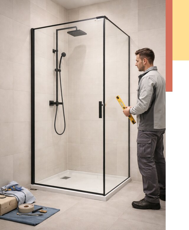 Стеклянные перегородки для душа в Прокопьевске от 12921 руб. | Монтаж под ключ — ОТДЕЛОЧНИК-Прк