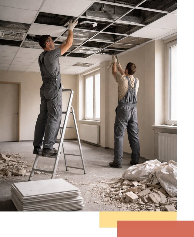 Демонтаж потолков Армстронг профессионально в Прокопьевске