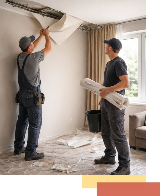 Демонтаж натяжного потолка в Прокопьевске быстро и аккуратно