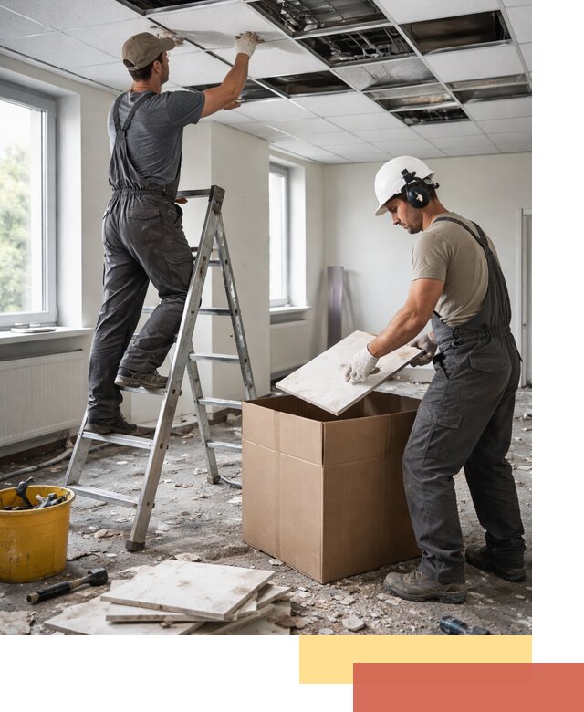 Демонтаж потолочной плитки в Прокопьевске быстро и аккуратно