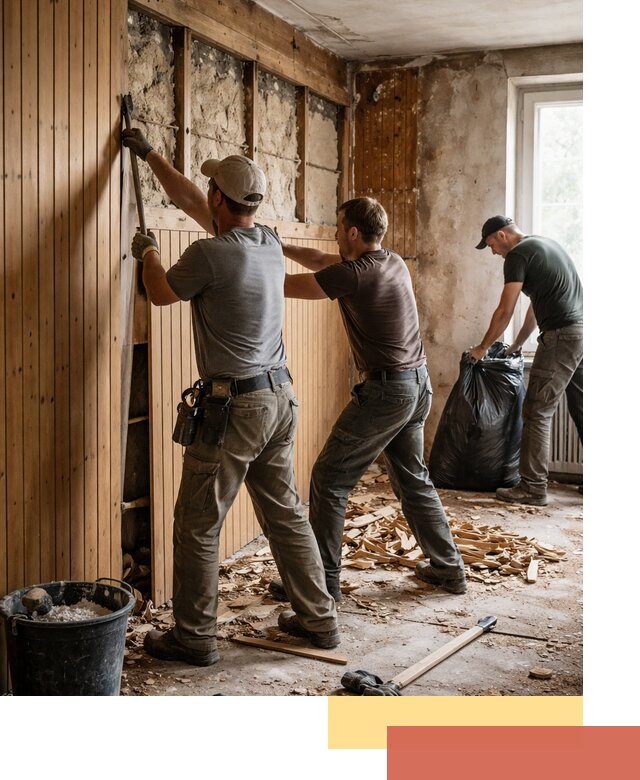 Демонтаж вагонки и вывоз материалов в Прокопьевске