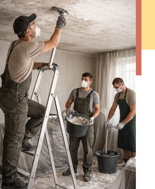 Удаление побелки с потолка в Прокопьевске от 2584 руб. быстро и недорого | ОТДЕЛОЧНИК-Прк