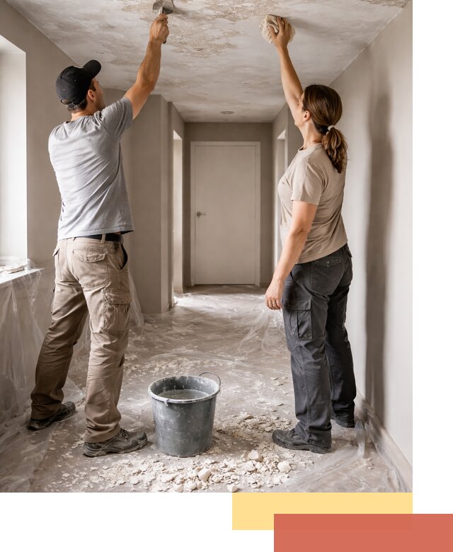 Удаление побелки с потолка в Прокопьевске — быстро и аккуратно